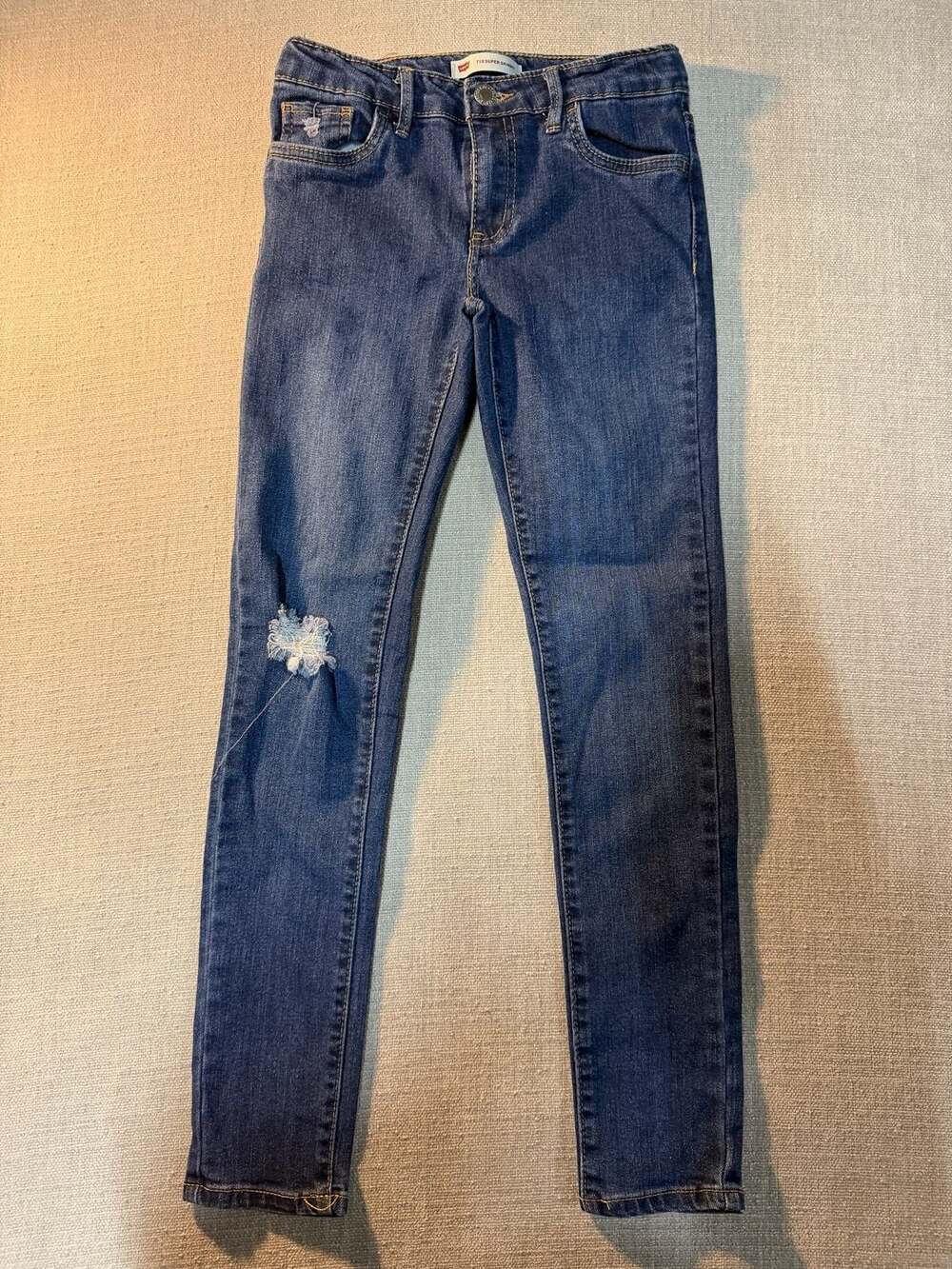 Levi's 710 Super Skinny Distressed Jeans Girls Size 10